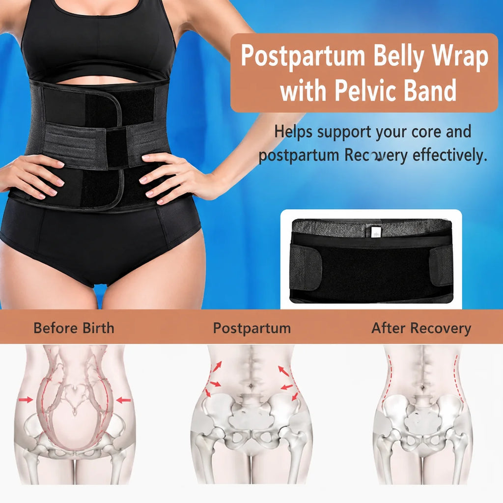 3-in-1 Postpartum Recovery Belt | Belly, Waist & Pelvic Support Wrap