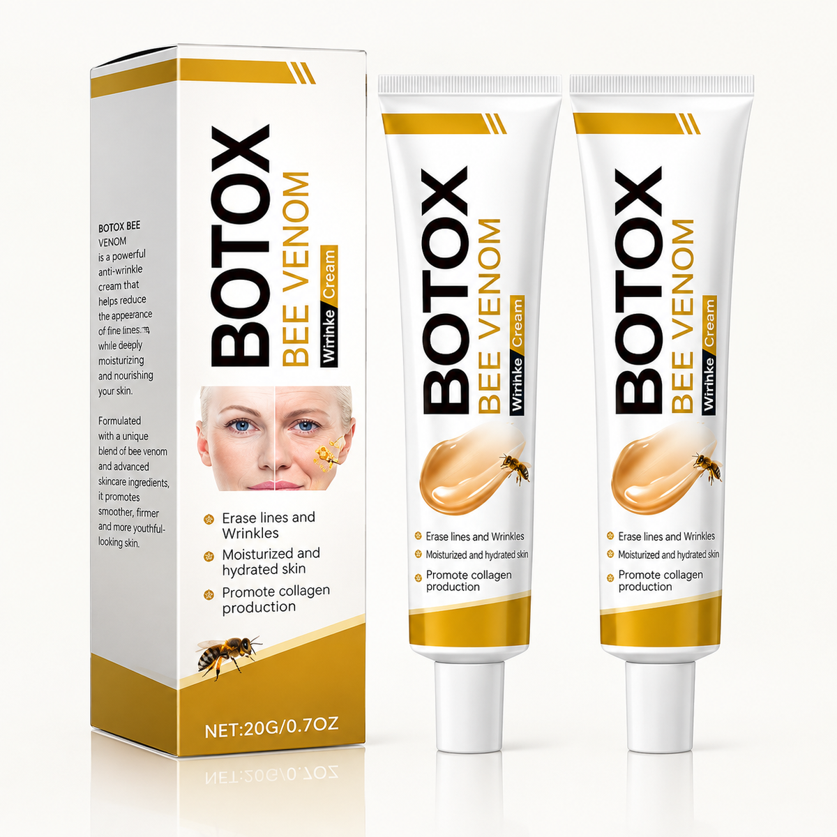 OUHOE Bee Venom Wrinkle Cream 20g – Anti-Aging Face Cream for Fine Lines & Wrinkles