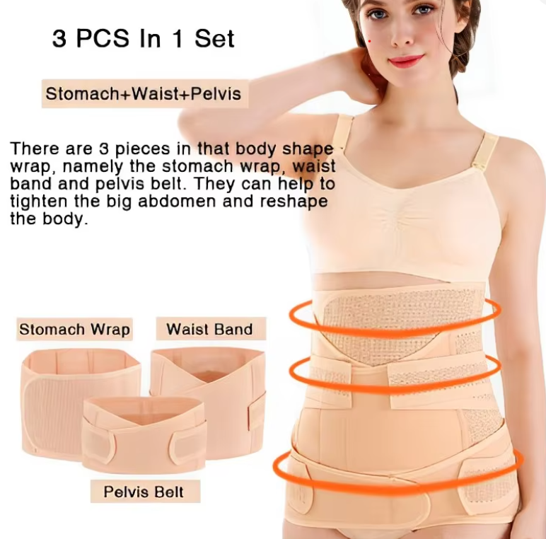 3-in-1 Postpartum Recovery Belt | Belly, Waist & Pelvic Support Wrap